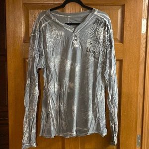 Very nice long sleeved Affliction shirt!